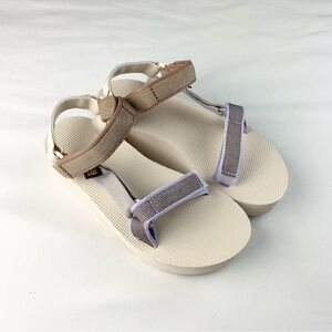 Teva Platform Sandals in Metallic Macaron Multicolor Size 7